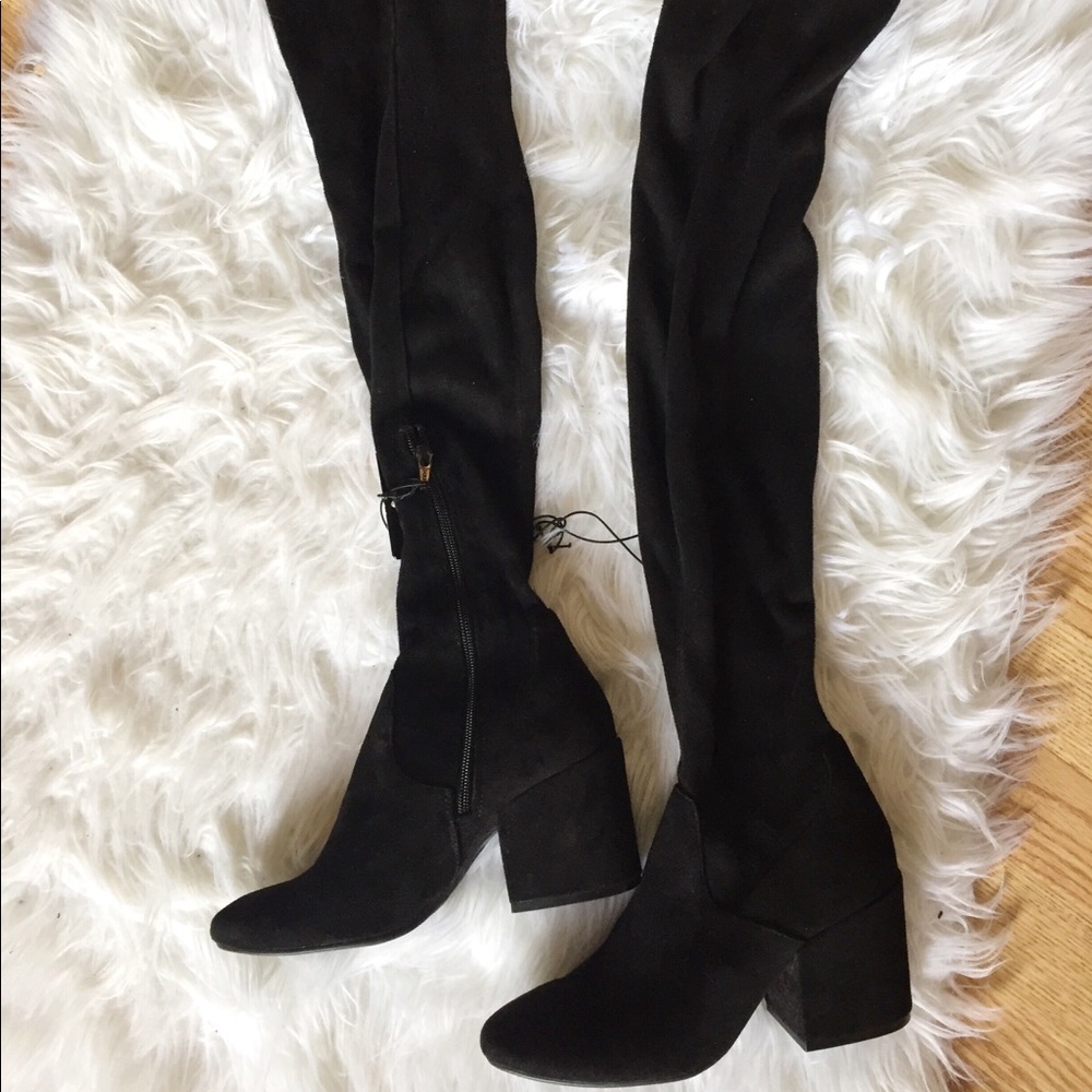 Black Knee High Boots